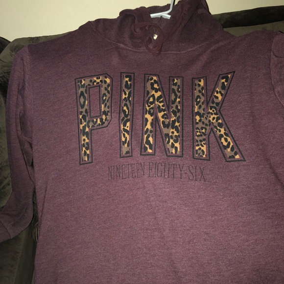 PINK Victoria's Secret Jackets & Blazers - Pink cheetah print hoodie